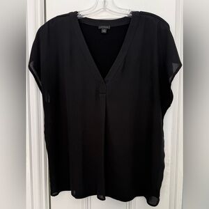 Ann Taylor Black V-Neck Blouse - Chic, Polished & Perfect for Work or Weekend